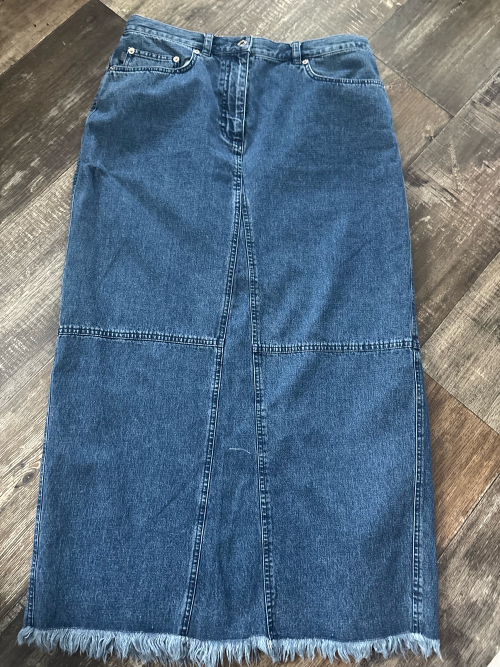 Lauren Ralph Lauren Dark Blue Denim Pencil Skirt vintage 14